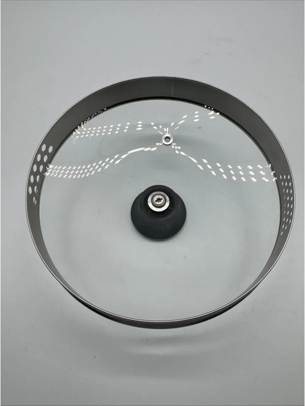 T-Fal Replacement Lid Vented Strainer Glass 8 Inch Outer Diameter, 7 3/4 Inner